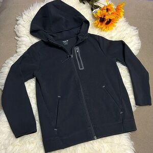 Old Navy Active Dynamic Fleece 4-Way Stretch Black Jacket Hoodie Kids Size M (8)